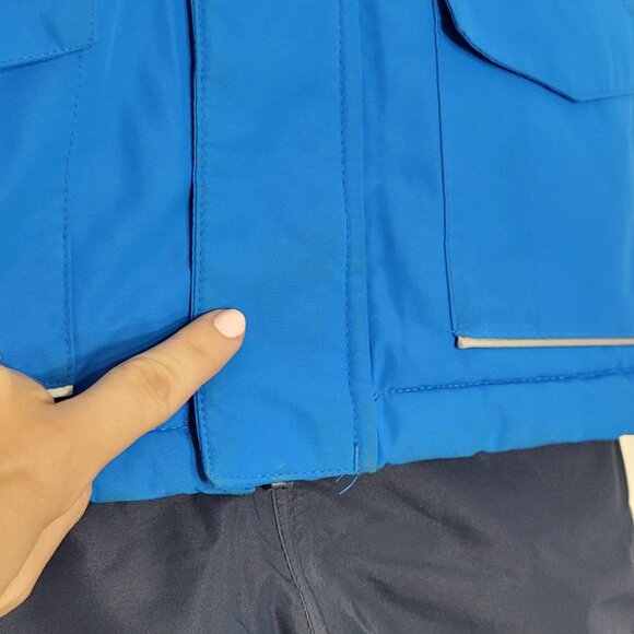 Gusti Kids Blue Zip-Up Hooded Adjustable Winter Jacket Set Black Snow Pants 18M - Picture 3 of 16